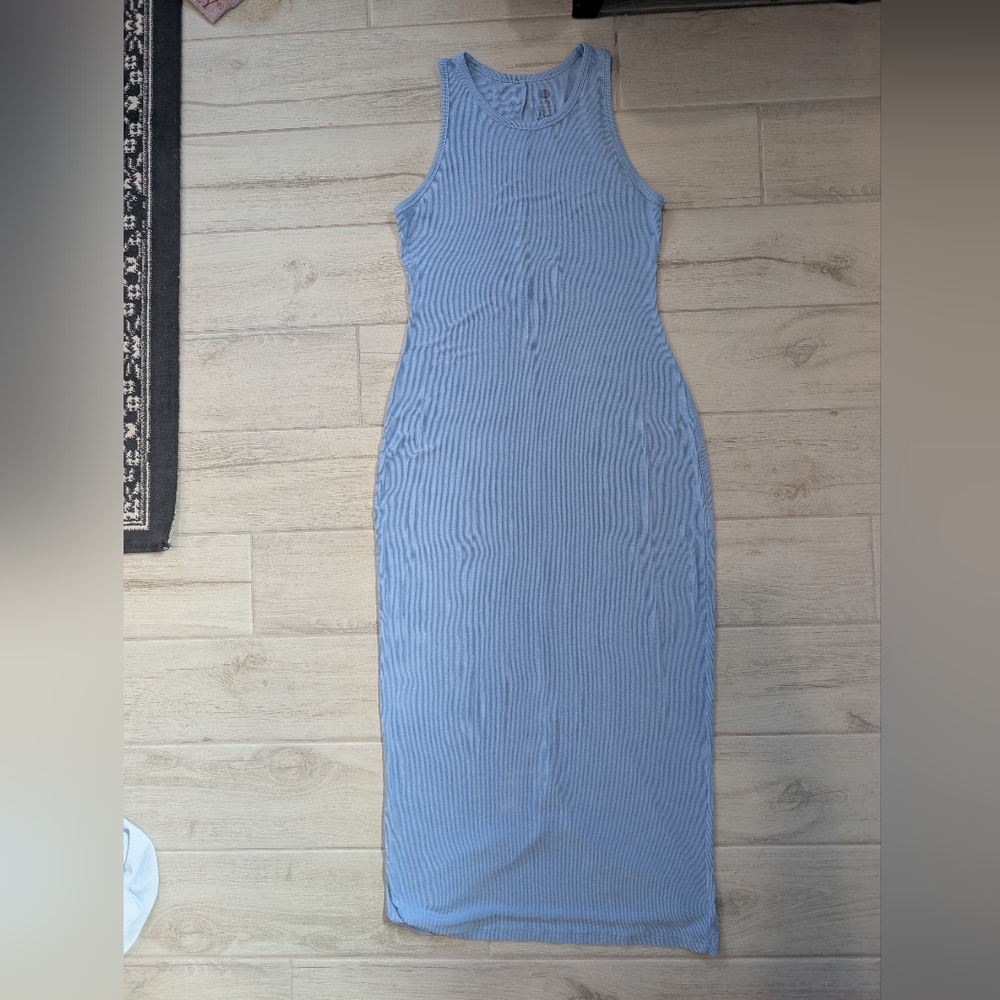 Light Blue Sleeveless Maxi Dress